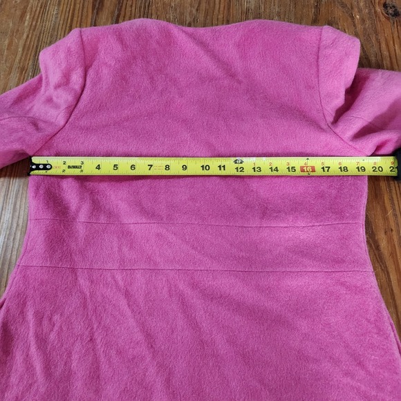 Boden Wool Mohair Imelda Coat Long Pale Pink Hidden Snap Closure Lined Sz Med 8 - Picture 7 of 12